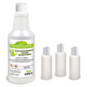 PURSAFE ANTIMICROBIAL HAND SANITIZER 32oz. - FREE REFILLABLE 1oz BOTTLES - Dvelup Shopify