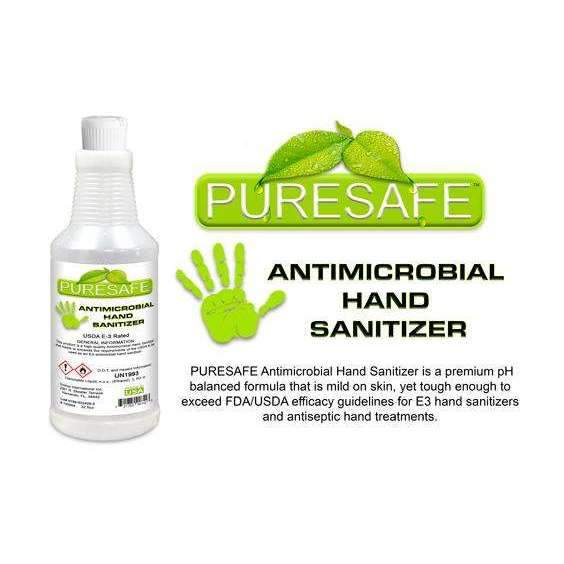 PURSAFE ANTIMICROBIAL HAND SANITIZER 32oz. - FREE REFILLABLE 1oz BOTTLES - Dvelup Shopify